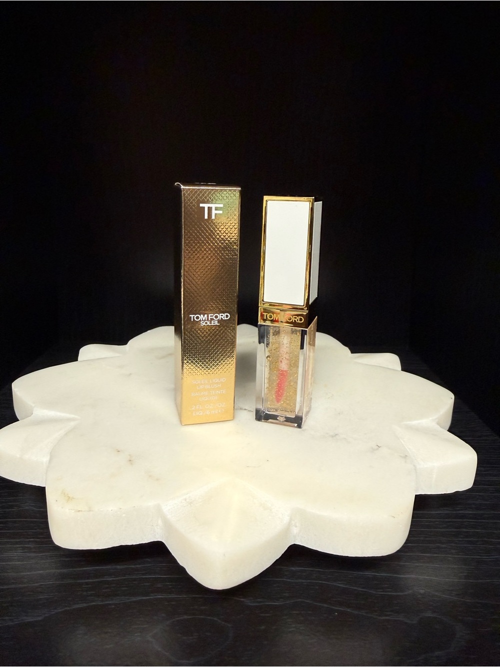 TOM FORD Soleil Liquid Lip Blush 6mL Gold Flakes Limited Edition New In Box